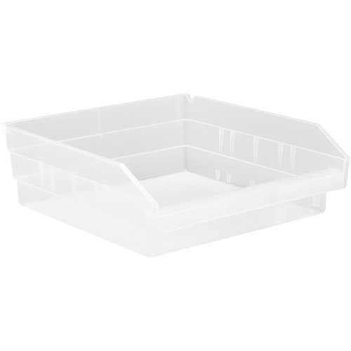 Bacs de rangement pour tablettes, 11-1/8" la x 4" H x 11-5/8" p, Transparent, Capacit&eacute; 30 lb Oxford Builders Supplies Inc