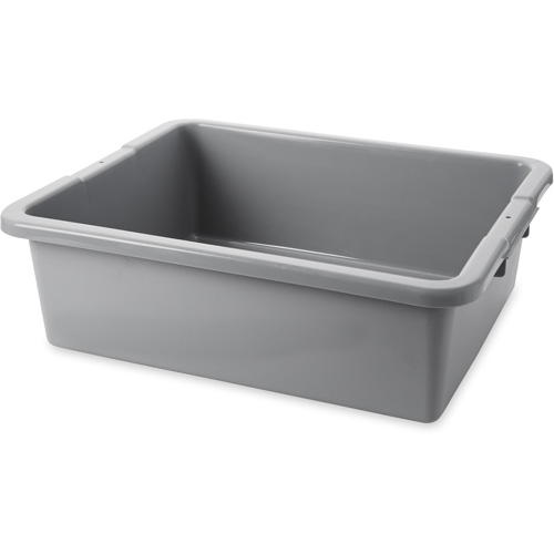 Undivided Bus/Utility Box, 7" H x 21.5" D x 17" L, Polyethylene, Grey Oxford Builders Supplies Inc