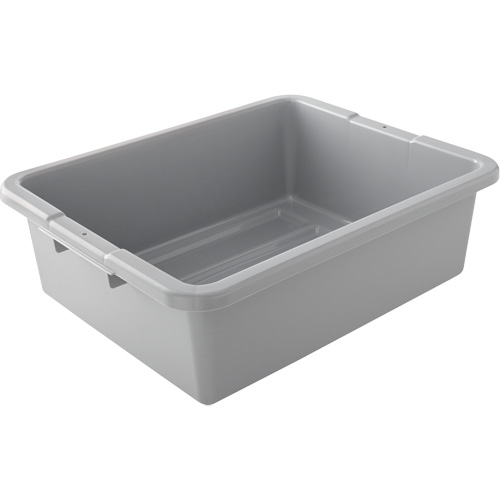 Undivided Bus/Utility Box, 7" H x 21.5" D x 17" L, Plastic, Grey Oxford Builders Supplies Inc