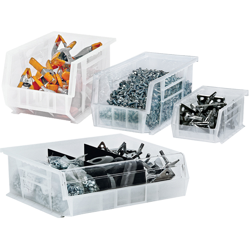 Bac transparent ultra empilable & suspendable, 4-1/8" la, 4" h x 10-7/8" p, Transparent Oxford Builders Supplies Inc