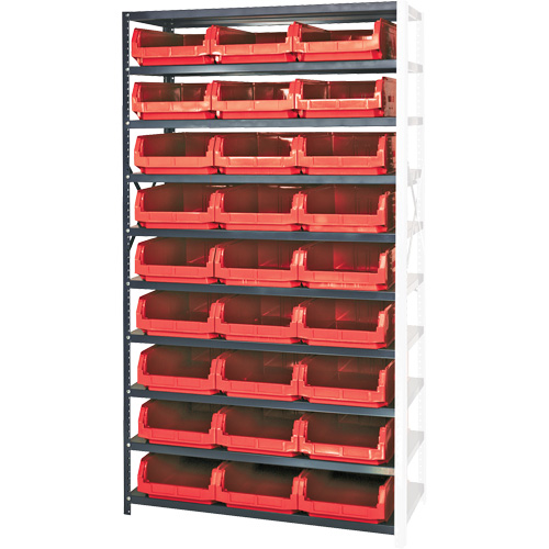 Shelving Unit with Stacking Bins, Steel, Magnum Bin, 650 lbs. Capacity, 42" W x 76" H Oxford Builders Supplies Inc