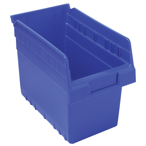 Store-Max Shelf Bins, 6-5/8" W x 8" H x 11-5/8" D, Blue, 44 lbs. Capacity Oxford Builders Supplies Inc