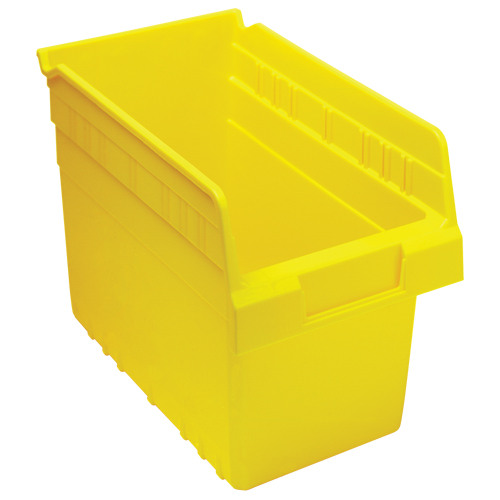 Store-Max Shelf Bins, 6-5/8" W x 8" H x 11-5/8" D, Yellow, 44 lbs. Capacity Oxford Builders Supplies Inc