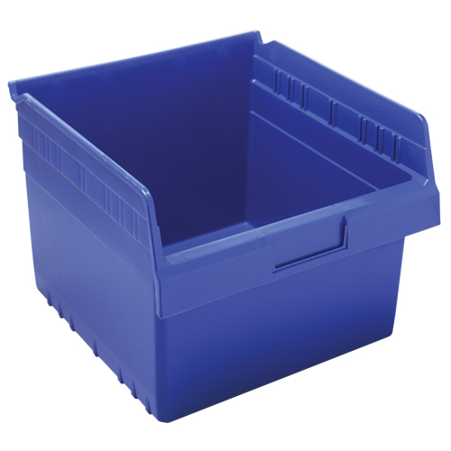 Store-Max Shelf Bins, 11-1/8" W x 8" H x 11-5/8" D, Blue, 44 lbs. Capacity Oxford Builders Supplies Inc