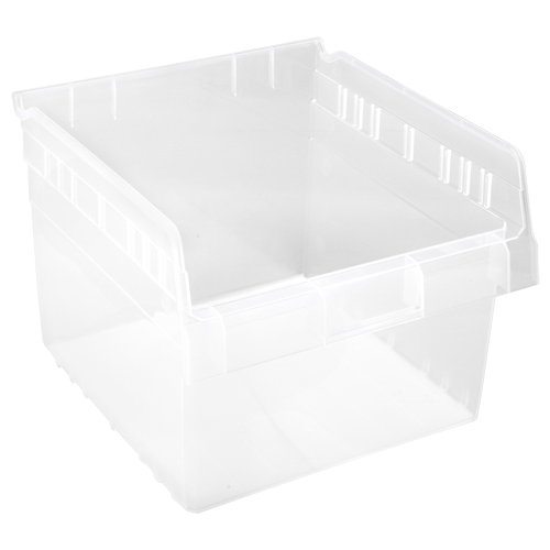 Store-Max Shelf Bins, 11-1/8" W x 8" H x 11-5/8" D, Clear, 44 lbs. Capacity Oxford Builders Supplies Inc