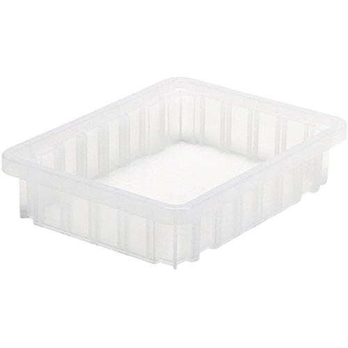 Divider Box&reg; Container, Plastic, 10.875" W x 8.25" D x 2.5" H, Clear Oxford Builders Supplies Inc
