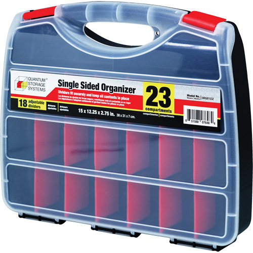 Plastic Compartment Box, 12-1/4" W x 15" D x 2-3/4" H, 23 Compartments Oxford Builders Supplies Inc
