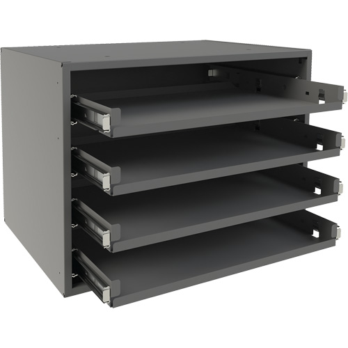 Support &agrave; petit roulement, Acier, 4 compartiments, 15-9/16" la x 11-7/8" p, 11-5/16" h, Gris Oxford Builders Supplies Inc