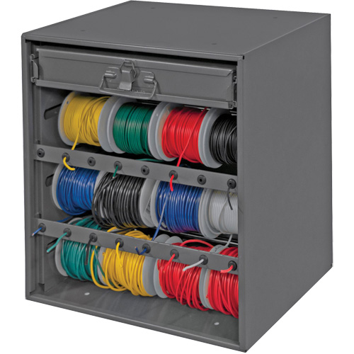 Armoire d'entreposage pour fil et borne, Acier, 1 tiroirs, 15-9/16" x 11-7/8" x 16-3/8", Gris Oxford Builders Supplies Inc