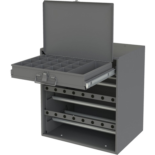 Armoire d'entreposage pour fil et borne, Acier, 1 tiroirs, 15-9/16" x 11-7/8" x 16-3/8", Gris Oxford Builders Supplies Inc