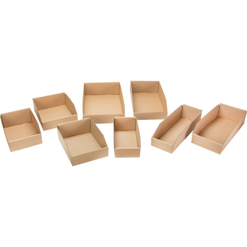 Boîtes profondes en carton ondul&eacute;, 9-3/4" la x 17-1/4" p x 4-1/2" h, Beige Oxford Builders Supplies Inc