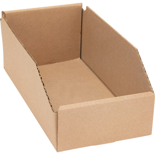 Deep Corrugated Parts Bins, 5-3/4" W x 11-1/4" D x 4-1/2" H, Beige Oxford Builders Supplies Inc