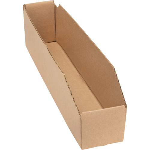 Deep Corrugated Parts Bins, 1-7/8" W x 17-1/8" D x 4-1/2" H, Beige Oxford Builders Supplies Inc