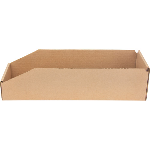 Deep Corrugated Parts Bins, 5-3/4" W x 17-1/4" D x 4-1/2" H, Beige Oxford Builders Supplies Inc