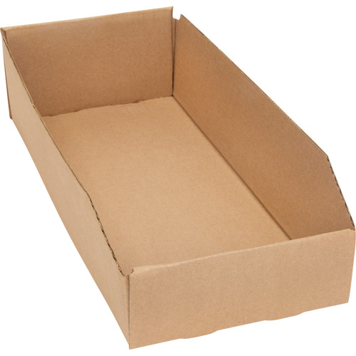 Deep Corrugated Parts Bins, 7-3/4" W x 17-1/4" D x 4-1/2" H, Beige Oxford Builders Supplies Inc