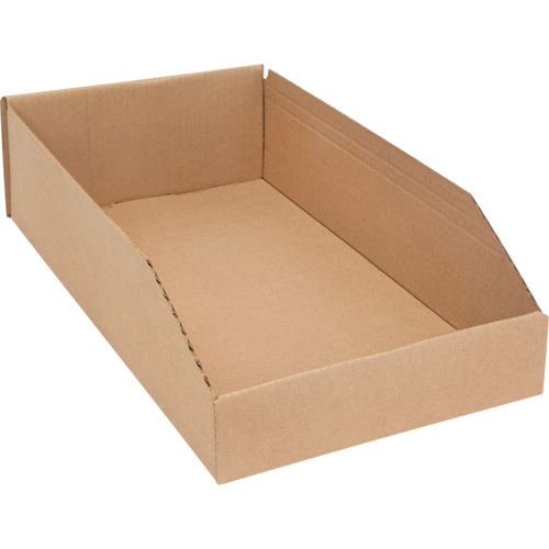 Boîtes profondes en carton ondul&eacute;, 9-3/4" la x 17-1/4" p x 4-1/2" h, Beige Oxford Builders Supplies Inc