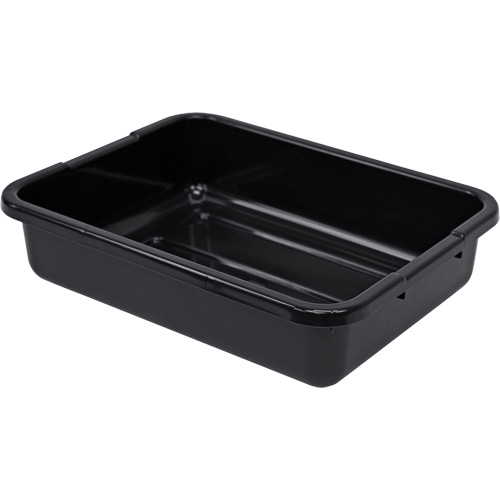 All-Purpose Ribbed-Bottom Storage Tub, 5" H x 15" D x 21" L, Plastic, Black Oxford Builders Supplies Inc
