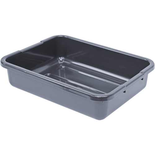 All-Purpose Ribbed-Bottom Storage Tub, 5" H x 15" D x 21" L, Plastic, Grey Oxford Builders Supplies Inc