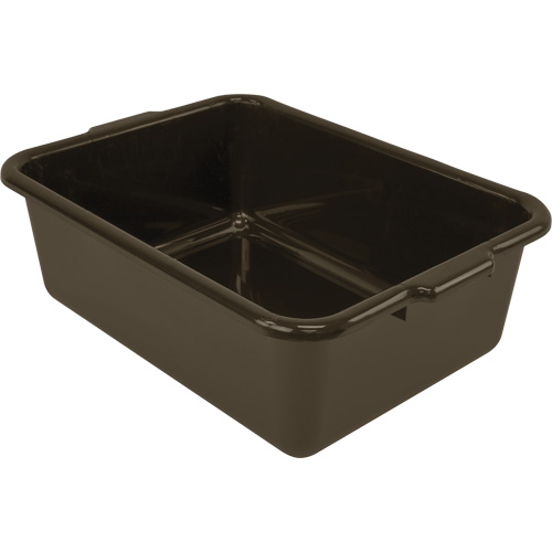All-Purpose Flat-Bottom Storage Tub, 7" H x 15" D x 21" L, Plastic, Brown Oxford Builders Supplies Inc