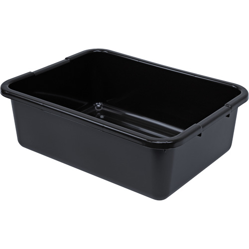 Bac d'entreposage tout usage &agrave; fond rainur&eacute;, 7" ha x 15" p x 21" lo, Plastique, Noir Oxford Builders Supplies Inc