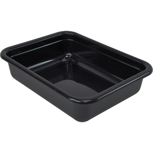 Bac d'entreposage tout usage &agrave; fond plat, 5" ha x 17" p x 22" lo, Plastique, Noir Oxford Builders Supplies Inc