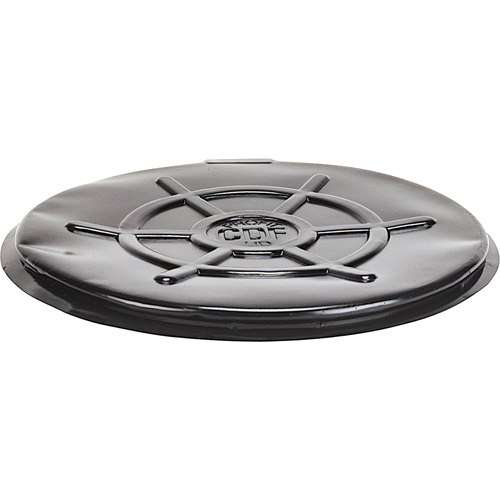 Protective Drum Lids, Open Top, Fits: 55 US gal (45 imp. gal.), Black Oxford Builders Supplies Inc