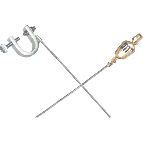 Light-Duty Bonding & Grounding Wire Assemblies - Alligator Clip & Small C-Clamps Oxford Builders Supplies Inc