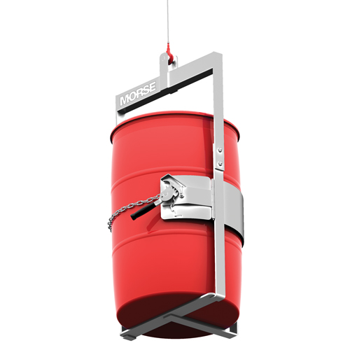 Appareil de levage pour baril en acier inoxydable avec crochet sur le dessous, 30 - 55 gal. US (25 - 45 gal. imp.), Cap. 1000 lb/454 kg Oxford Builders Supplies Inc