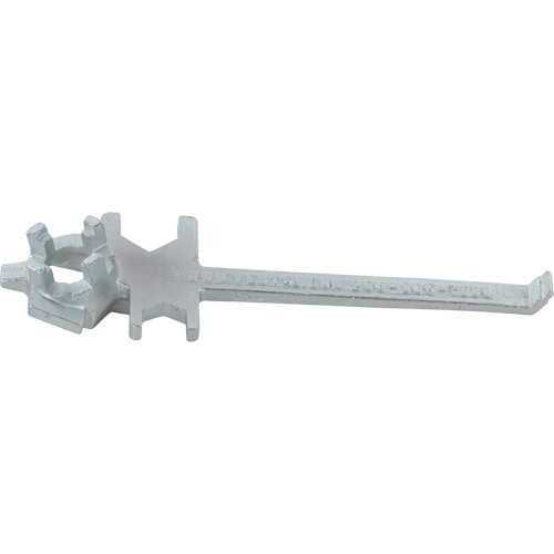Cl&eacute; pour bouchon-&eacute;crou sp&eacute;cialis&eacute;e &agrave; un seul c&ocirc;t&eacute;, Ouverture de 1-1/2", Poign&eacute;e 7-1/2", Acier moul&eacute; au zinc Oxford Builders Supplies Inc