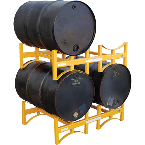 Porte-barils empilable en acier, 2 barils, Capacit&eacute; de 1600 lb, 45-1/2" la x 29-7/8" p x 12-3/4" h Oxford Builders Supplies Inc