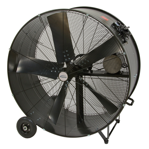 Heavy-Duty Fixed Belt Drive Drum Fan, Industrial, 2 Speed, 42" Diameter Oxford Builders Supplies Inc