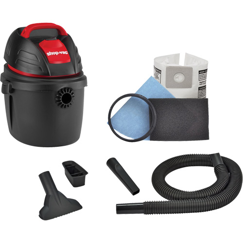 Portable Shop Vacuum, Wet-Dry, 2.5 HP, 2.5 US Gal. (9.5 Litres) Oxford Builders Supplies Inc