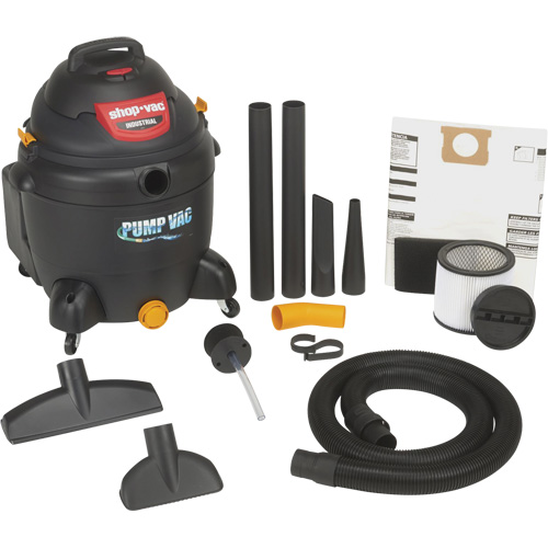 Aspirateur pour atelier avec pompe int&eacute;gr&eacute;e, Secs-humides, 6 CV, 18 gal. US (68,1 litres) Oxford Builders Supplies Inc