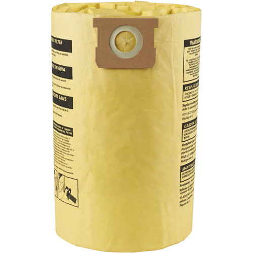 Sacs filtrants pour d&eacute;bris secs jetables &agrave; haute efficacit&eacute; de type J, 15 - 22 gal US Oxford Builders Supplies Inc