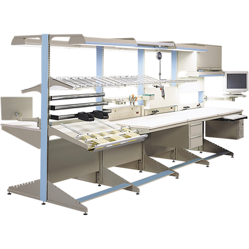 Postes de travail modulaires ergonomiques - Exemples de configurations - A-DS Modules de d&eacute;part &agrave; deux c&ocirc;t&eacute;s, 60" la x 56" p x 84" h, Module de d&eacute;part &agrave; deux c&ocirc;t&eacute;s Oxford Builders Supplies Inc