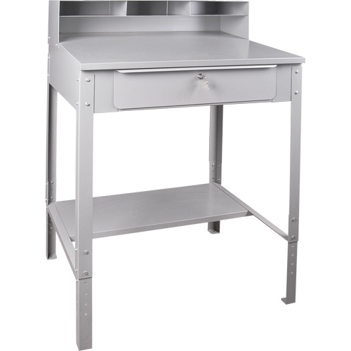 Pupitre d'atelier ouvert, 34-1/2" la x 30" p x 53" h, Gris Oxford Builders Supplies Inc