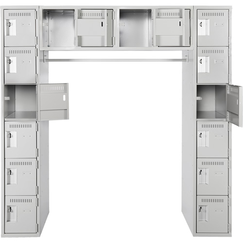 Assembled Archettes Clean Line Economy Lockers, 16 -tier, Bank of 3, 18" x 72" x 12", Steel Oxford Builders Supplies Inc