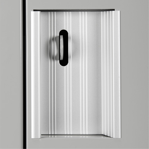 Clean Line Lockerette , 6 -tier, Bank of 4, 48" x 18" x 78", Steel, Grey, Rivet (Assembled) Oxford Builders Supplies Inc