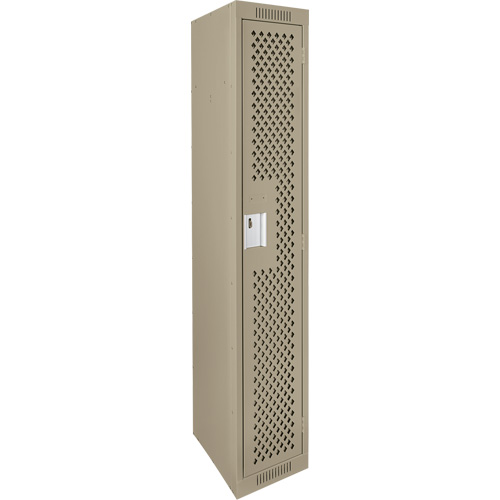 Casiers Clean Line, 12" x 15" x 72", Acier, Beige, Rivet (assembl&eacute;), Perfor&eacute; Oxford Builders Supplies Inc