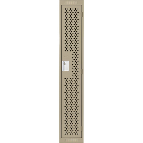 Casiers Clean Line, 12" x 15" x 72", Acier, Beige, Rivet (assembl&eacute;), Perfor&eacute; Oxford Builders Supplies Inc