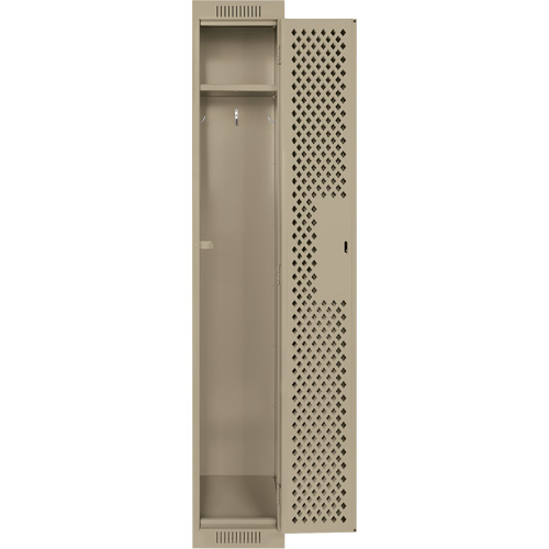 Casiers Clean Line, 12" x 15" x 72", Acier, Beige, Rivet (assembl&eacute;), Perfor&eacute; Oxford Builders Supplies Inc