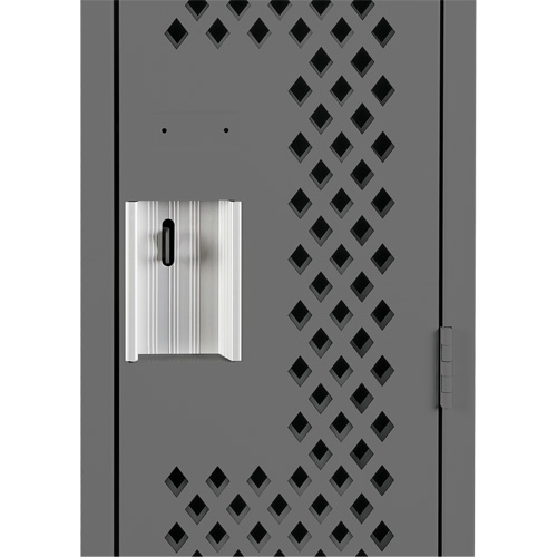 Clean Line Lockers, 12" x 15" x 72", Steel, Charcoal, Rivet (Assembled), Perforated Oxford Builders Supplies Inc