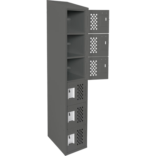 Petit casier perfor&eacute; Clean-Line, 6 niveaux, 15" x 72" x 12", Acier Oxford Builders Supplies Inc