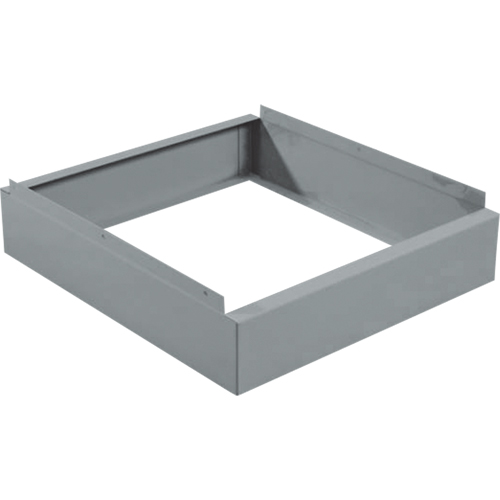 Base en retrait pour casiers &eacute;conomiques Clean Line, 1 Blocs, 4" lo x 12" la x 18" p, Gris, Acier Oxford Builders Supplies Inc
