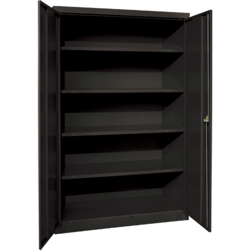 Armoires de rangement Hi-Boy profondes, Acier, 4 Tablettes, 72" h x 36" la x 24" P, Noir Oxford Builders Supplies Inc