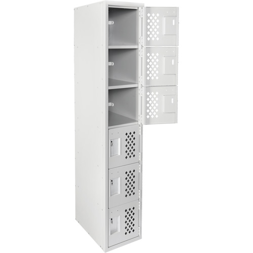 Petit casier perfor&eacute; Clean-Line, 6 niveaux, 12" x 72" x 12", Acier Oxford Builders Supplies Inc