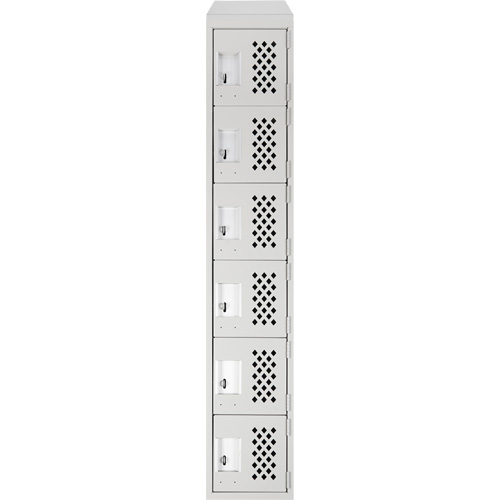 Petits casiers &eacute;conomiques assembl&eacute;s et perfor&eacute;s Clean Line, 6 niveaux, 18" x 72" x 12", Acier Oxford Builders Supplies Inc