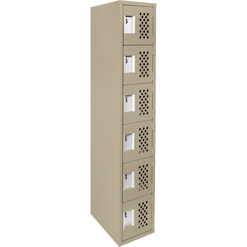 Petits casiers &eacute;conomiques assembl&eacute;s et perfor&eacute;s Clean Line, 6 niveaux, 18" x 72" x 12", Acier Oxford Builders Supplies Inc