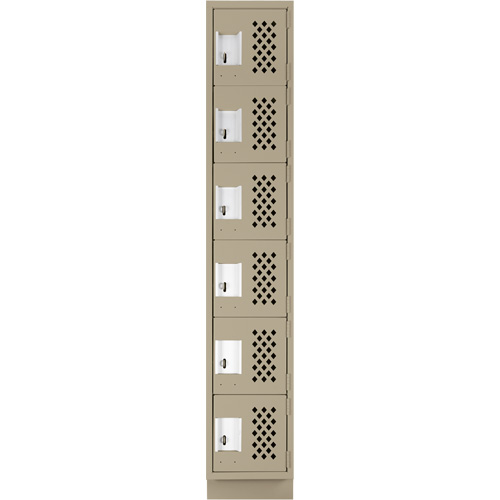 Petit casier perfor&eacute; Clean-Line, 6 niveaux, 15" x 72" x 12", Acier Oxford Builders Supplies Inc