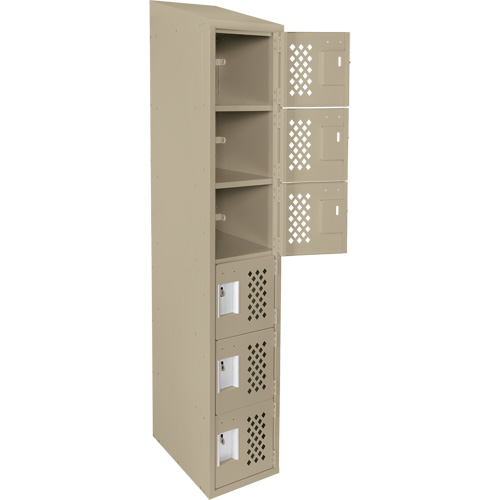Petit casier perfor&eacute; Clean-Line, 6 niveaux, 15" x 72" x 12", Acier Oxford Builders Supplies Inc
